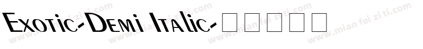Exotic-Demi Italic字体转换
